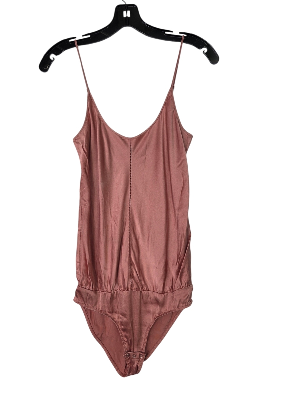 T by Alexander Wang Satin Spaghetti-Strap Bodysuit in Rosewood